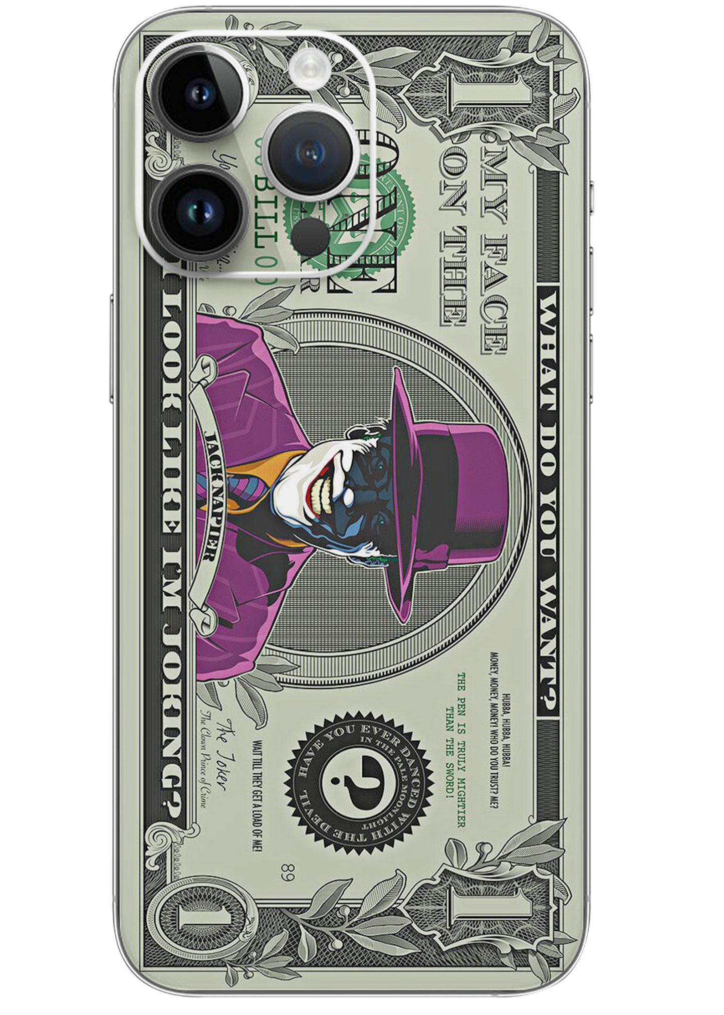 Joker Dollar Bill Mobile Skin