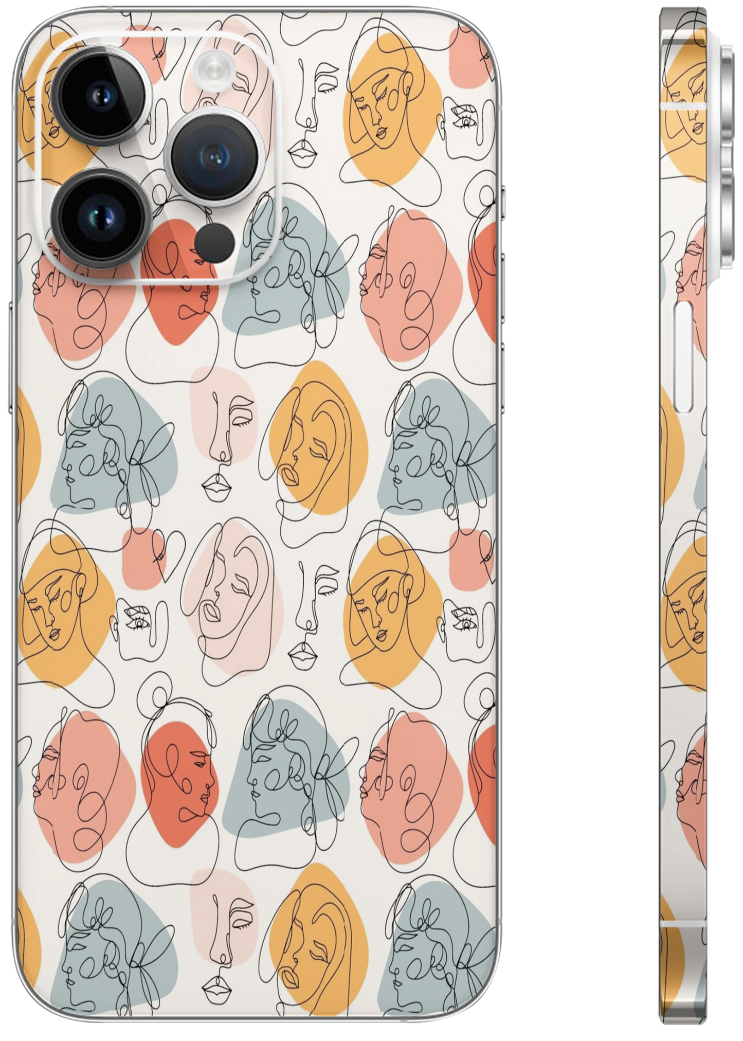 Abstract Girl Faces Mobile Skin