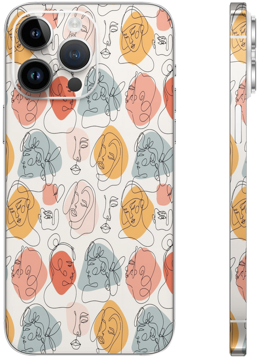 Abstract Girl Faces Mobile Skin