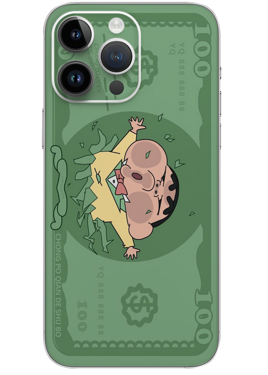 Sinchan Dollar Bill Mobile Skin